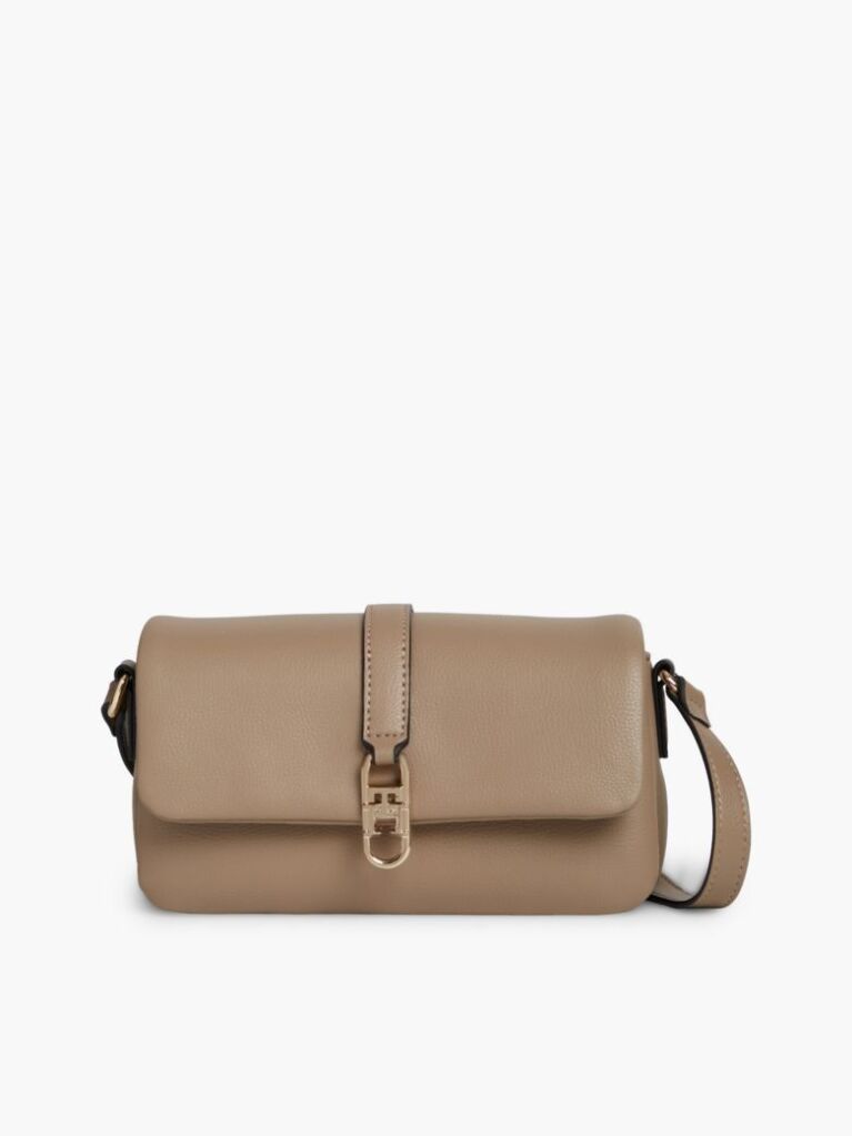 Beige TH Monogram Flap Closure Crossbody Bag  Women