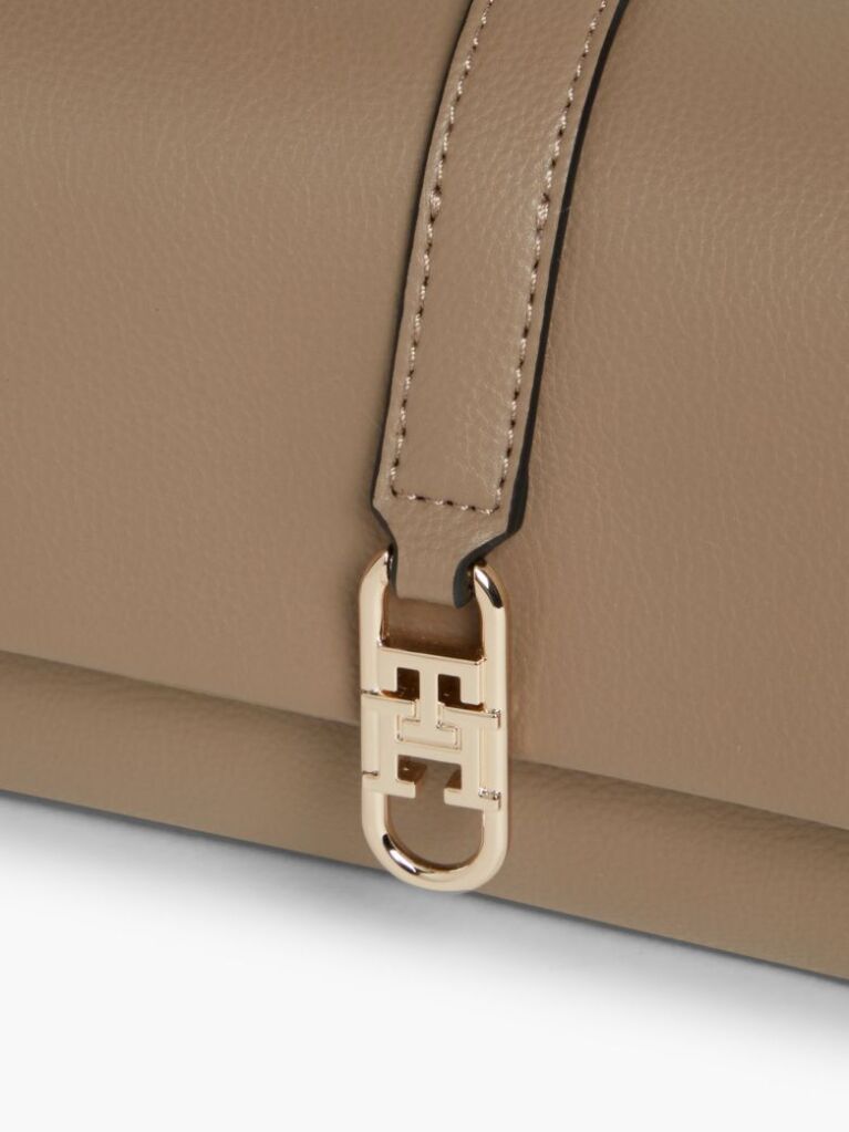 Beige TH Monogram Flap Closure Crossbody Bag  Women