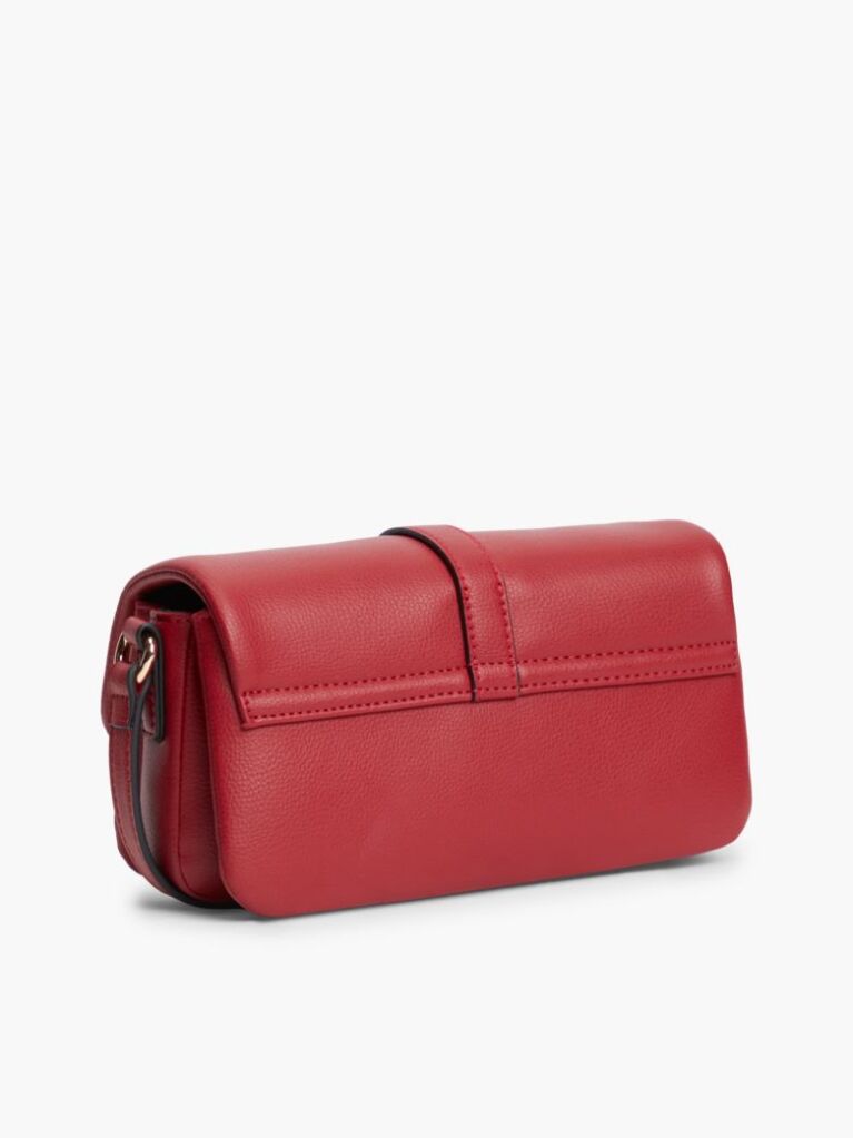 Red TH Monogram Flap Closure Crossbody Bag  Women