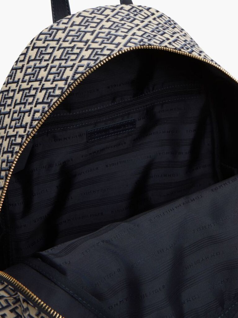 Blue Essential TH Monogram Jacquard Dome Backpack  Women