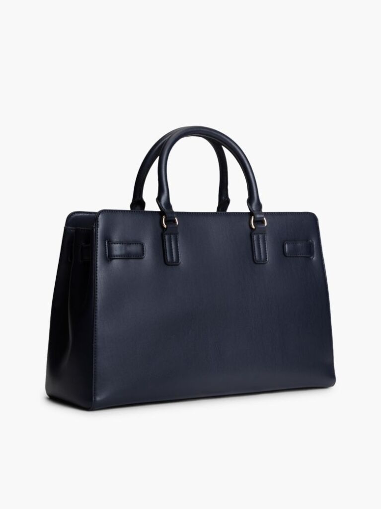 Blue TH Monogram Crossbody Satchel  Women