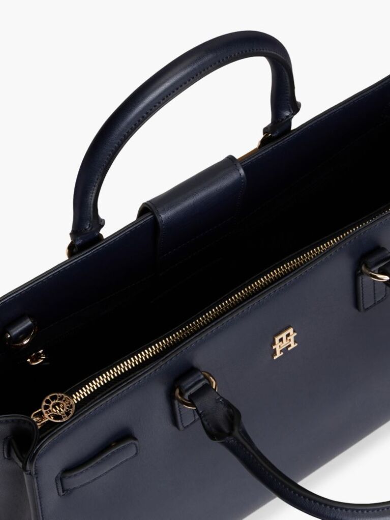 Blue TH Monogram Crossbody Satchel  Women