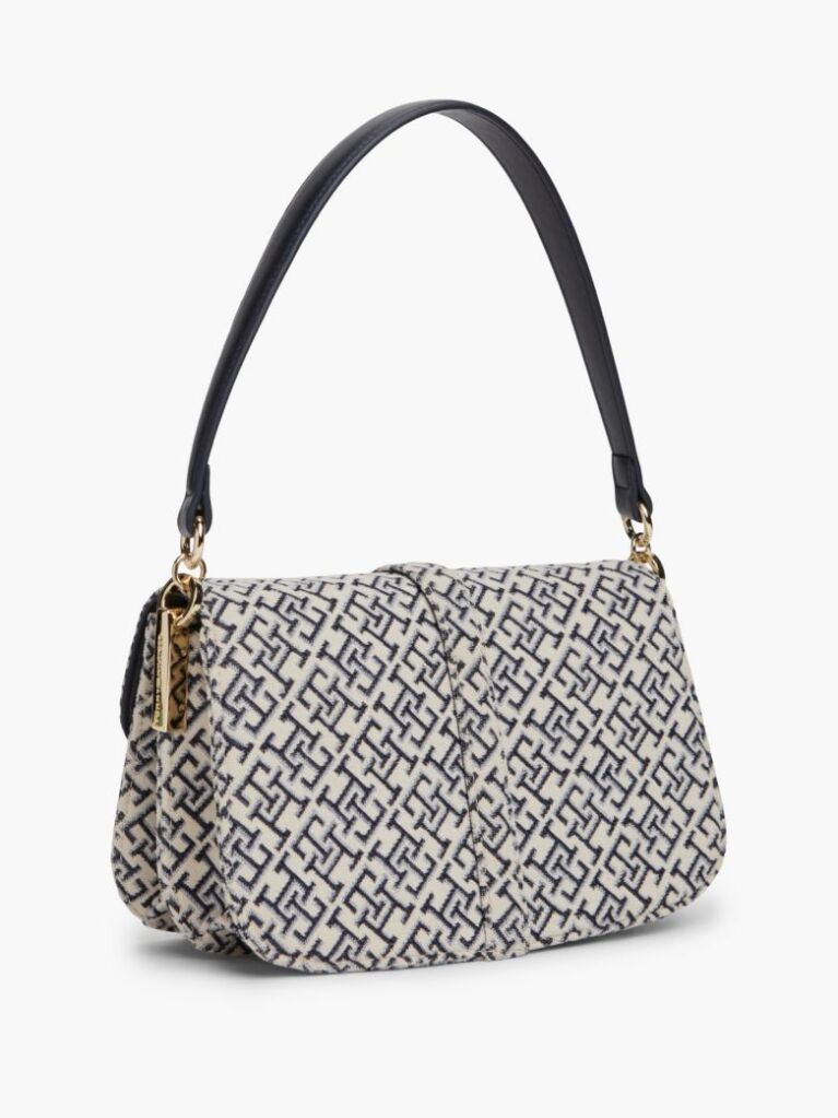 Blue TH Monogram Jacquard Convertible Crossbody Bag  Women