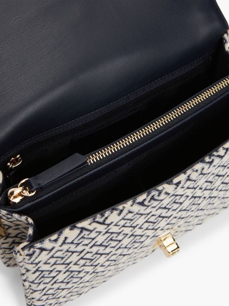 Blue TH Monogram Jacquard Convertible Crossbody Bag  Women