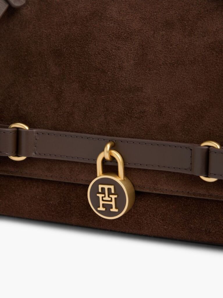 Brown The American Icon Suede Clutch  Women