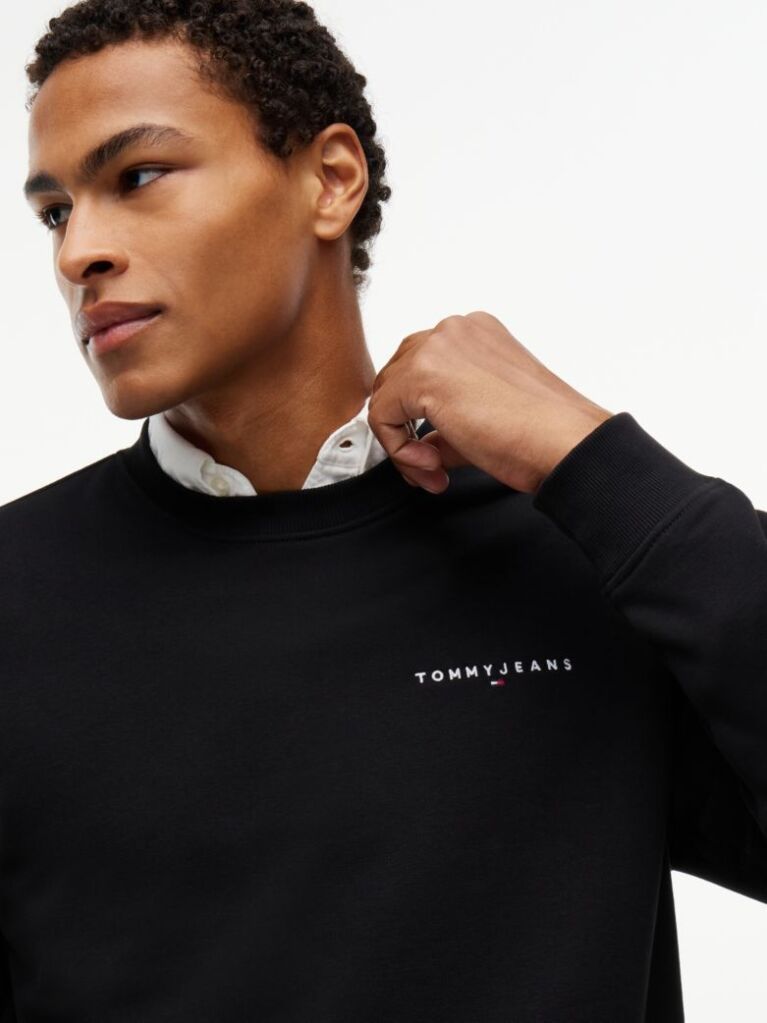 Black Logo Crew Neck Sweatshirt  Men