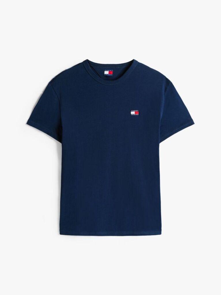 Blue Tommy Badge Crew Neck T-Shirt  Men