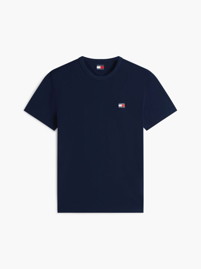 Blue Tommy Badge Crew Neck T-Shirt  Men