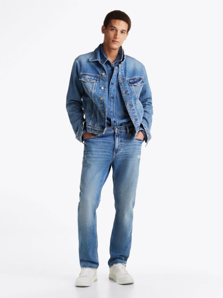 Denim Ryan Distressed Slim Straight Jeans  Men