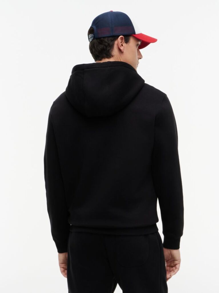 Black Regular Hoody Zip Thru  Men