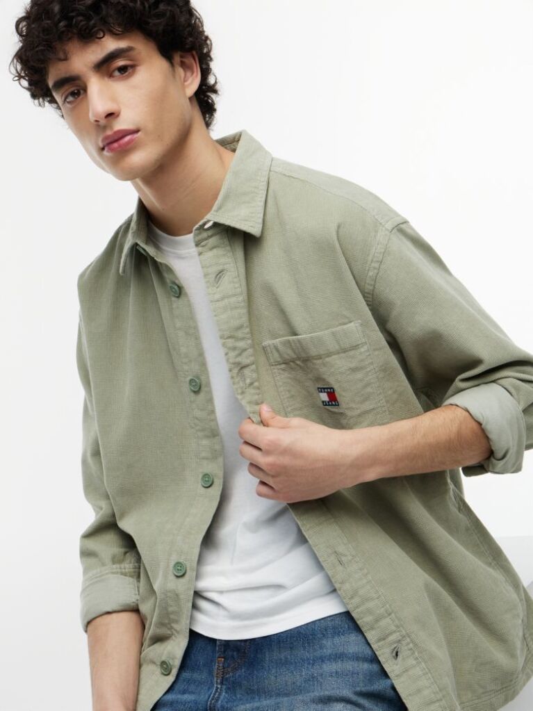 Πράσινο Φαρδύ Overshirt  Άνδρες