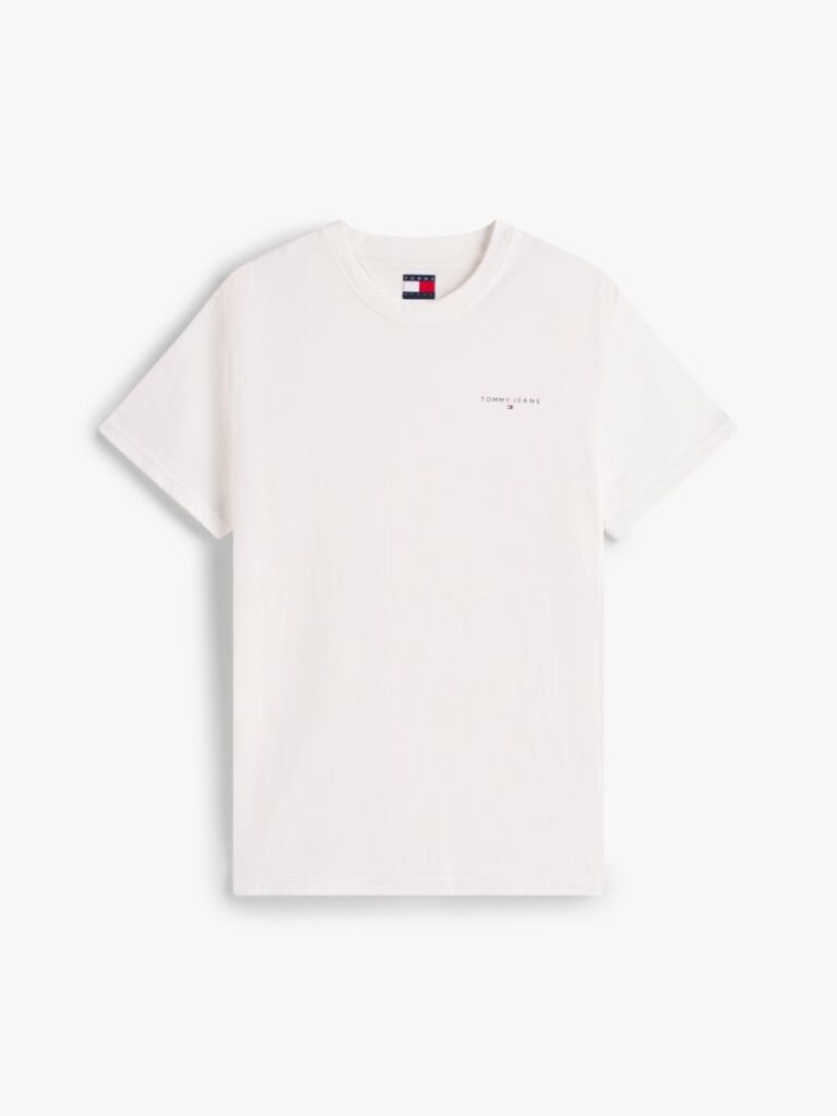 Άσπρο Slim T-shirt Με Λογότυπο Και Στρογγυλή Λαιμόκοψη  Άνδρες