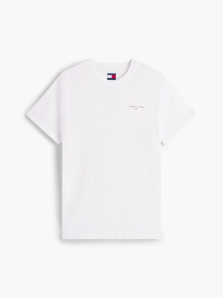 Άσπρο Slim T-shirt Με Λογότυπο Και Στρογγυλή Λαιμόκοψη  Άνδρες