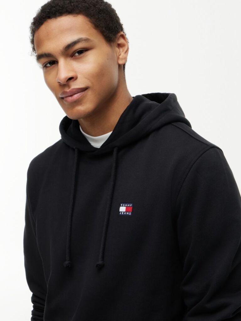 Μαύρο Hoody Με Ετικέτα Tommy  Άνδρες