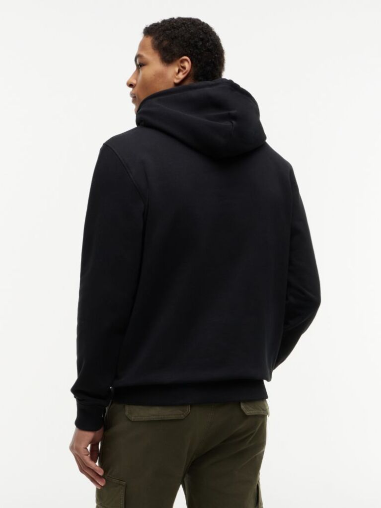 Μαύρο Hoody Με Ετικέτα Tommy  Άνδρες