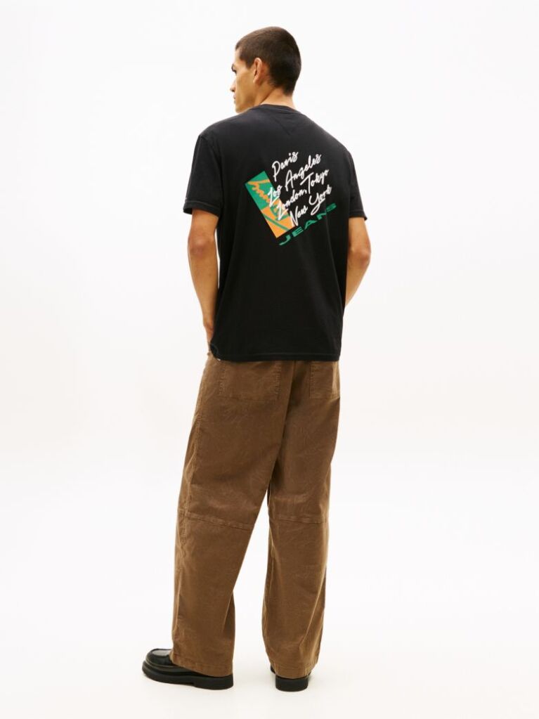 Black Signature Back Logo Jersey T-Shirt  Men