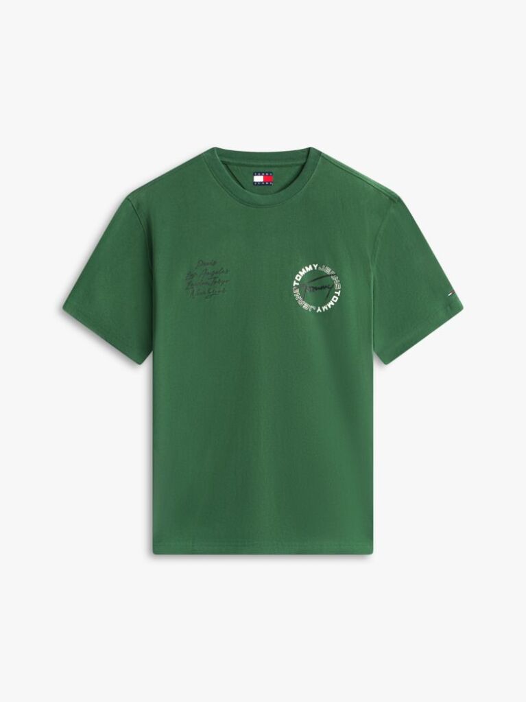 Green Circular Back Logo Relaxed T-Shirt  Men