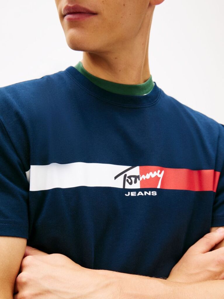 Blue Signature Logo Jersey T-Shirt  Men