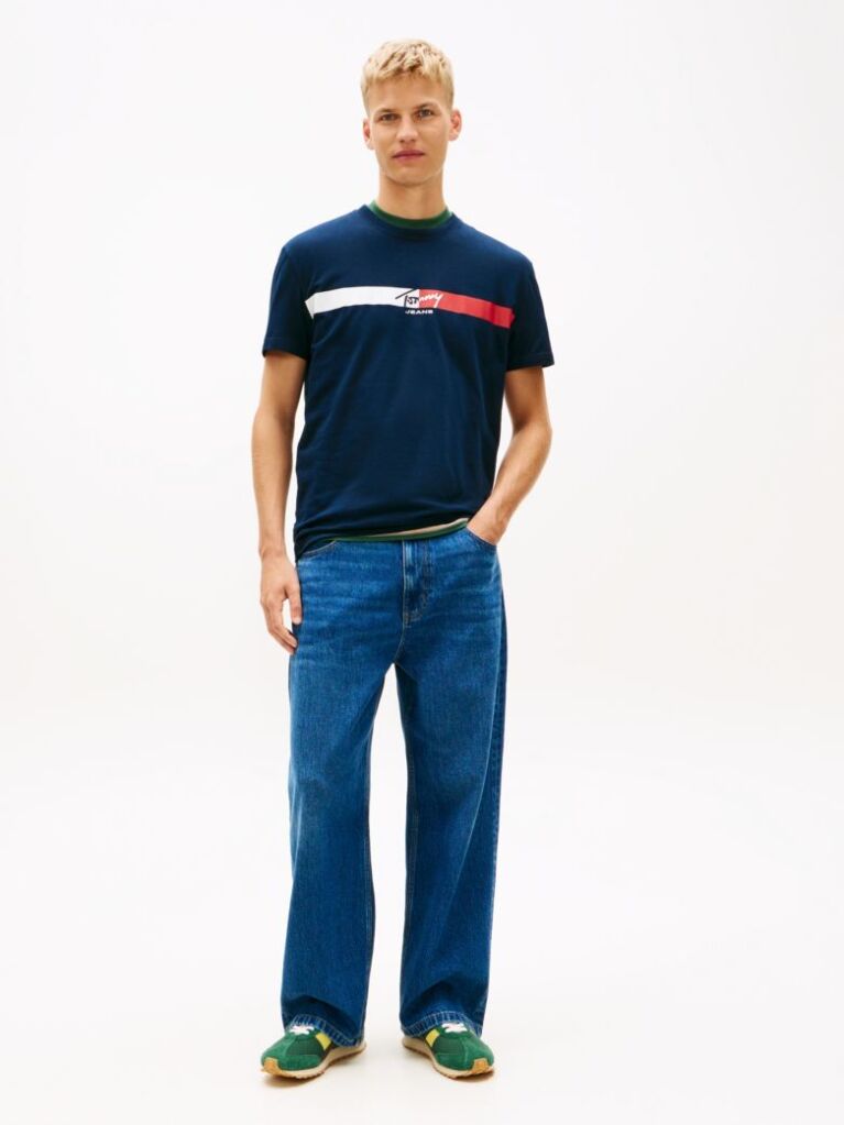 Blue Signature Logo Jersey T-Shirt  Men
