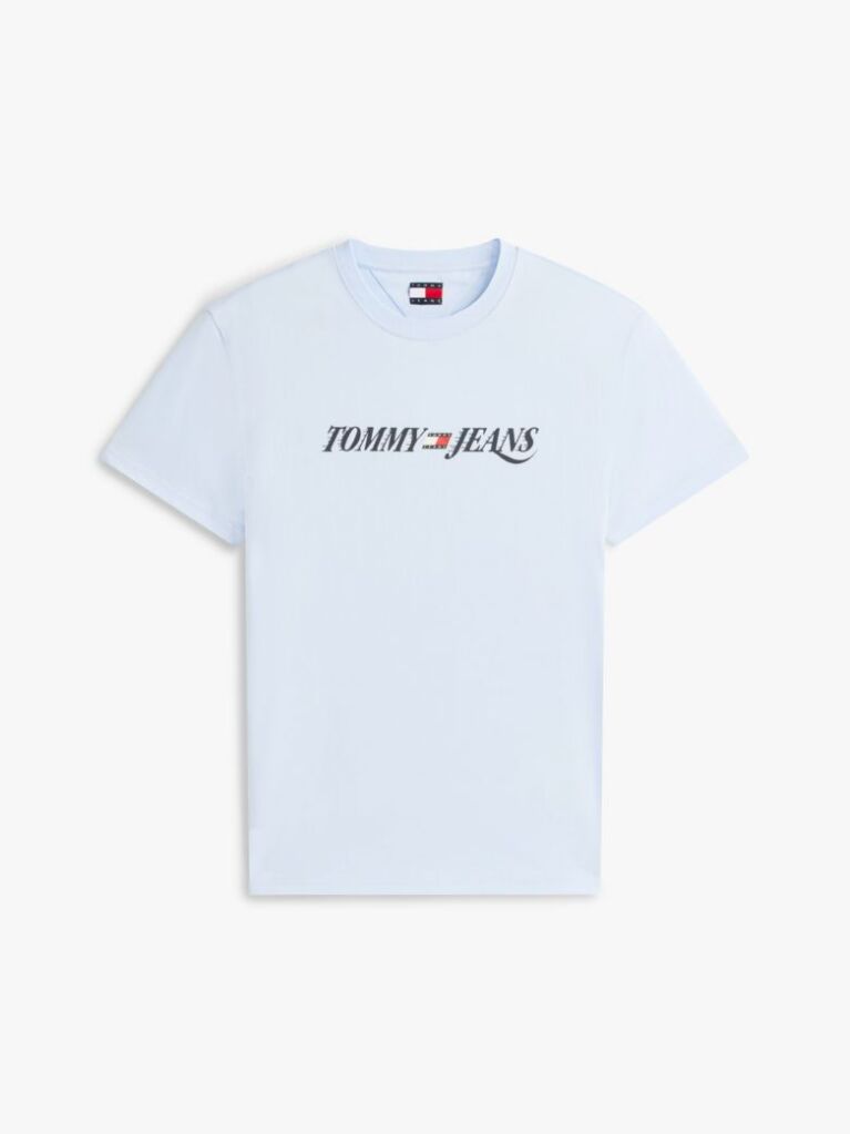 Μπλε T-Shirt Με Κλασική Λαιμόκοψη Και Λογότυπο  Άνδρες