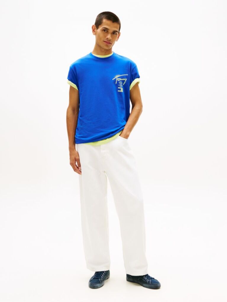 Blue Signature Back Logo Jersey T-Shirt  Men