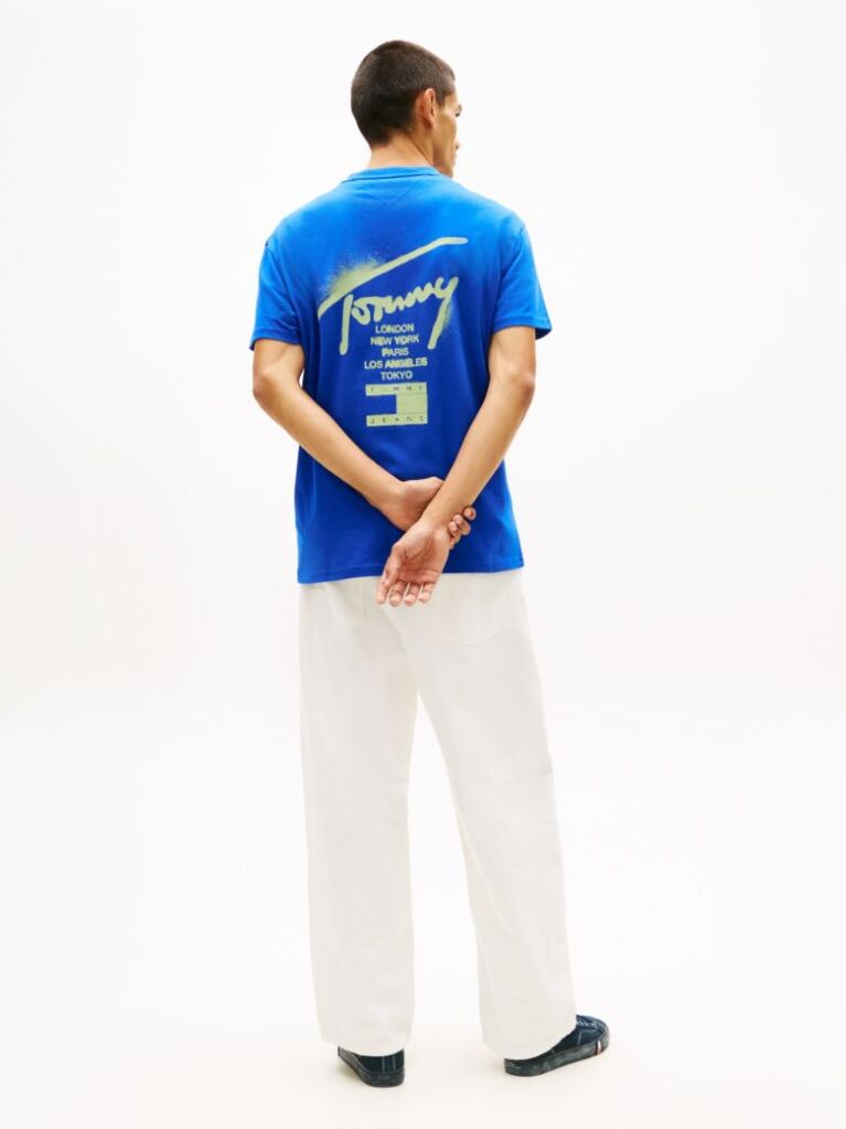 Blue Signature Back Logo Jersey T-Shirt  Men