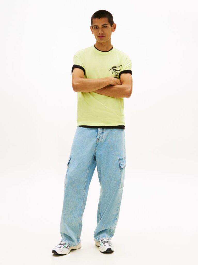 Green Signature Back Logo Jersey T-Shirt  Men