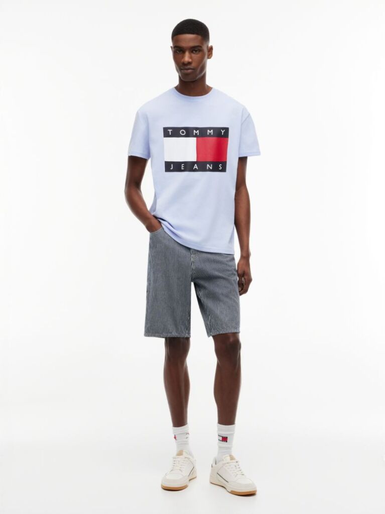 Blue Flag Badge Jersey Crew Neck T-Shirt  Men