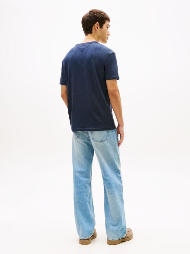 Blue Tonal Tommy Badge Jersey T-Shirt  Men