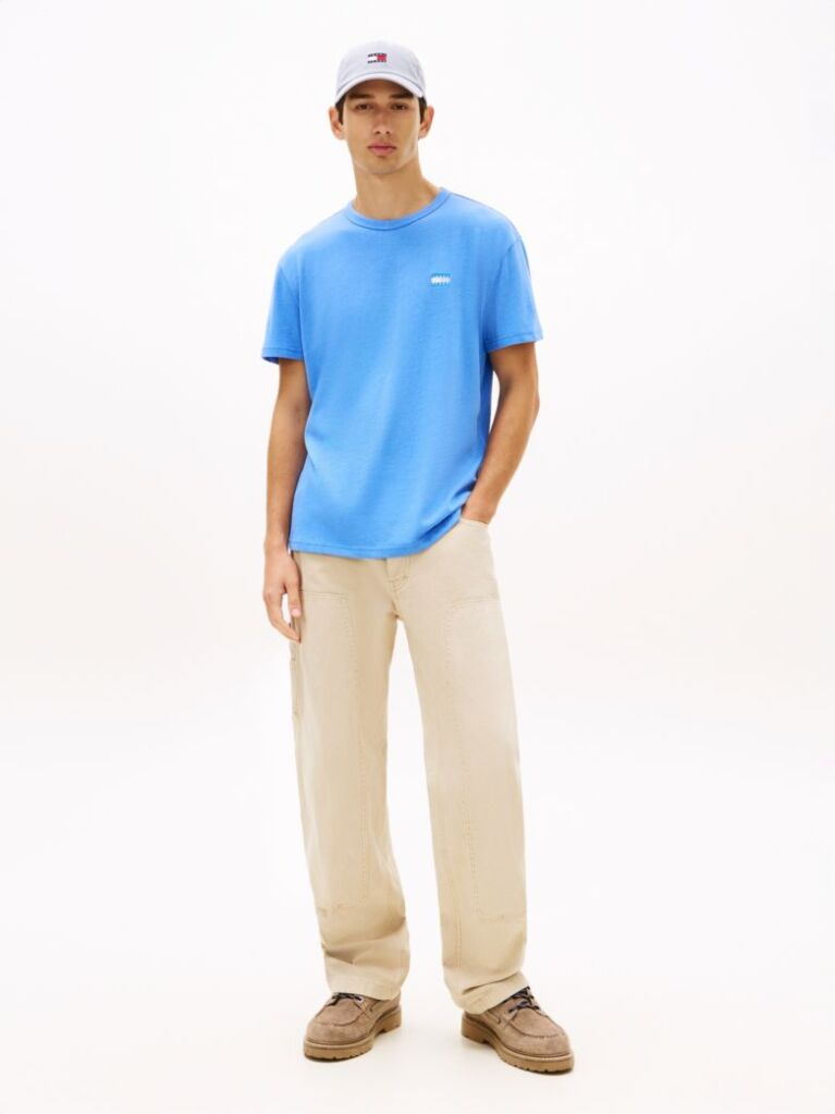 Blue Tonal Tommy Badge Jersey T-Shirt  Men