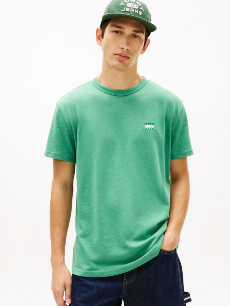 Green Tonal Tommy Badge Jersey T-Shirt  Men