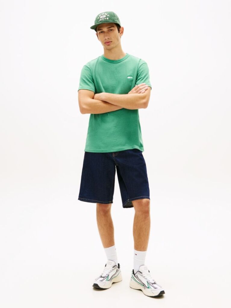 Green Tonal Tommy Badge Jersey T-Shirt  Men
