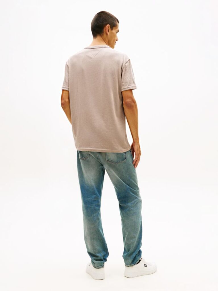 Beige Tonal Tommy Badge Jersey T-Shirt  Men