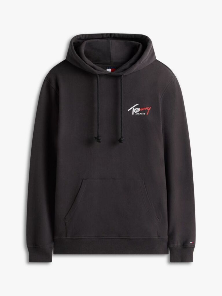 Μαύρο Hoody Με Signature Λογότυπο  Άνδρες