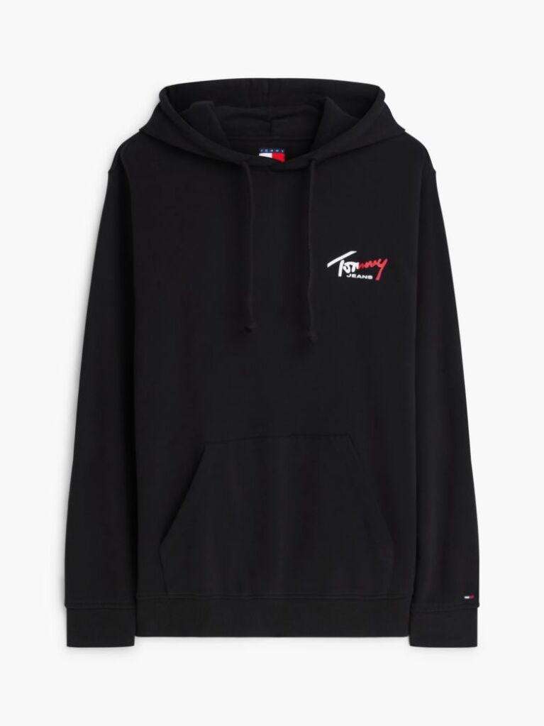 Μαύρο Hoody Με Signature Λογότυπο  Άνδρες