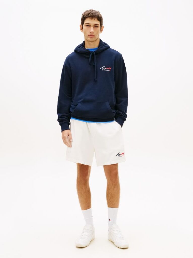 Μπλε Hoody Με Signature Λογότυπο  Άνδρες