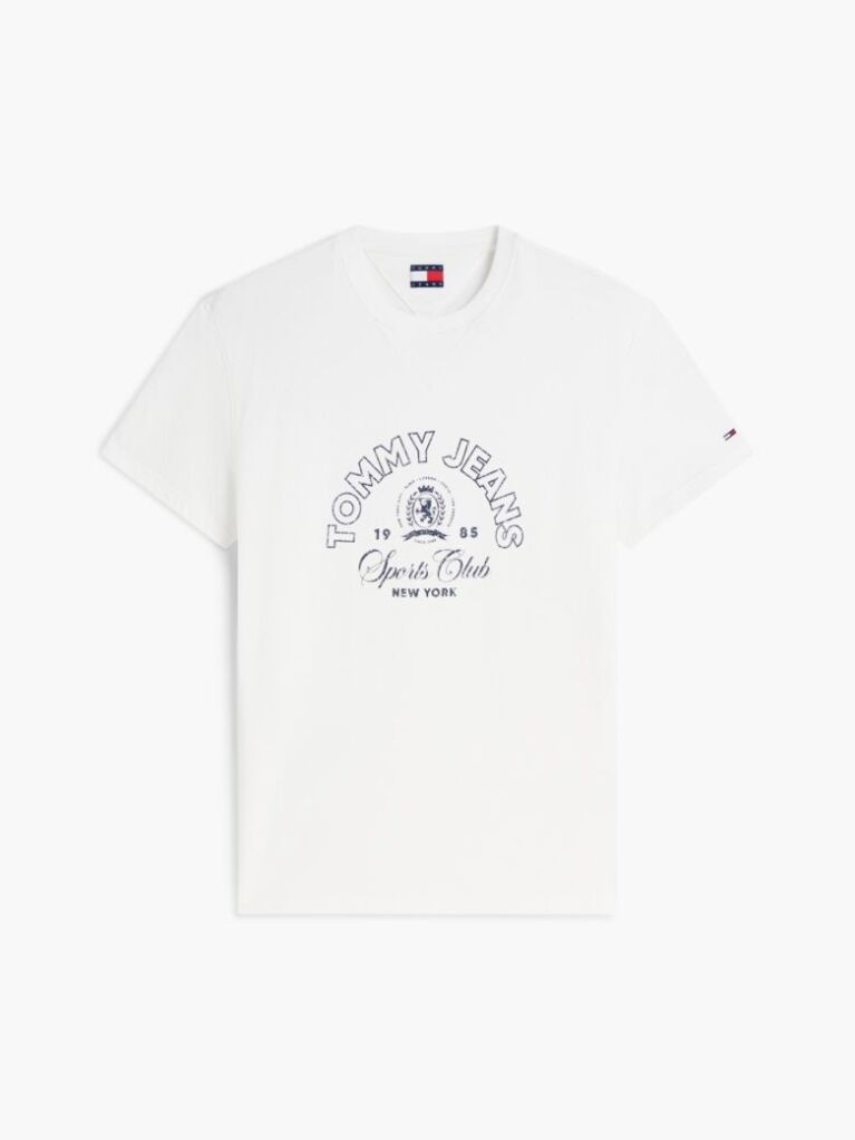 Άσπρο T-Shirt Με Εφέ Peached Και Λογότυπο  Άνδρες