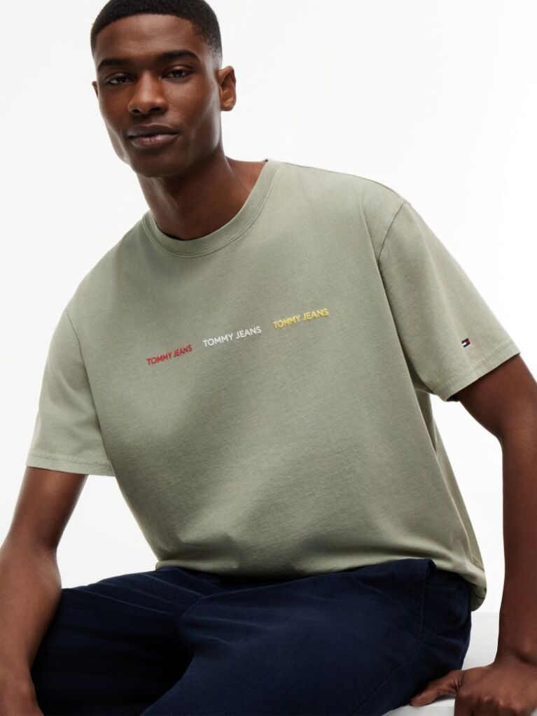 Green Repeat Logo T-Shirt  Men