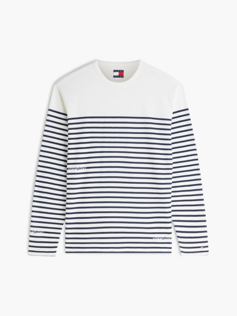 Multi Logo Stripe Jersey Long Sleeve T-Shirt  Men