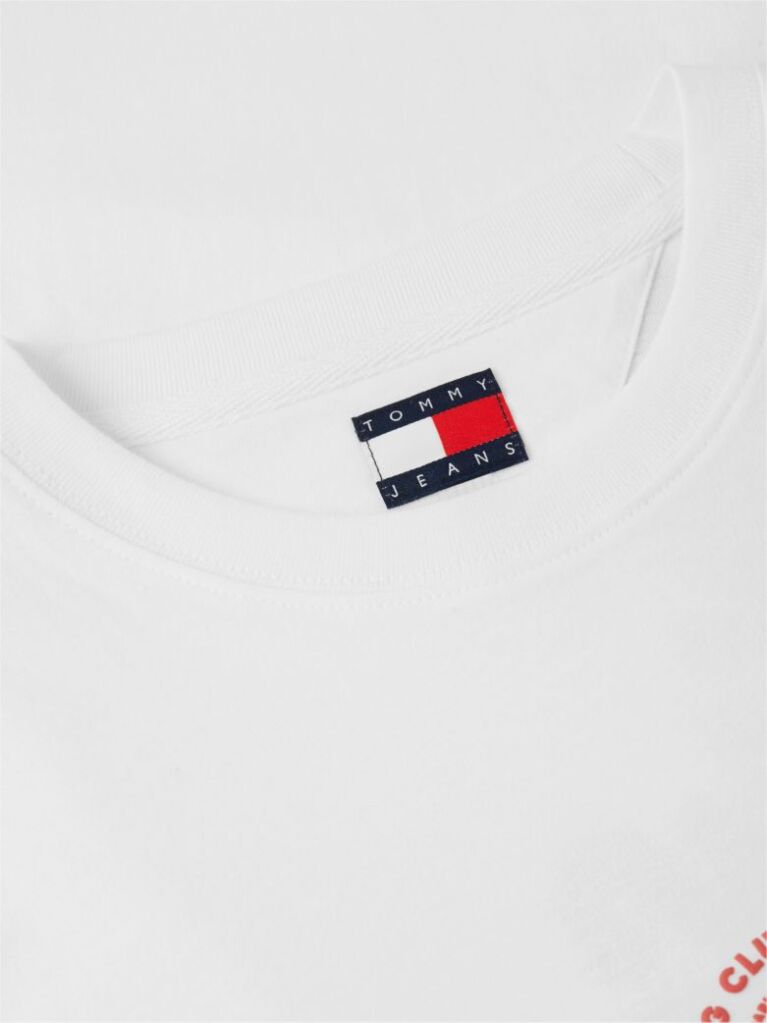 Άσπρο T-Shirt Σε Άνετη Γραμμή Με Λογότυπο Στην Πλάτη  Άνδρες