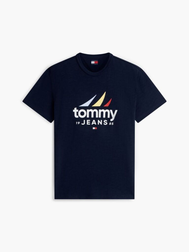 Μπλε Βαμβακερό T-Shirt  Άνδρες