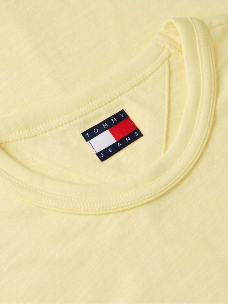 Κίτρινο Βαμβακερό T-Shirt  Άνδρες