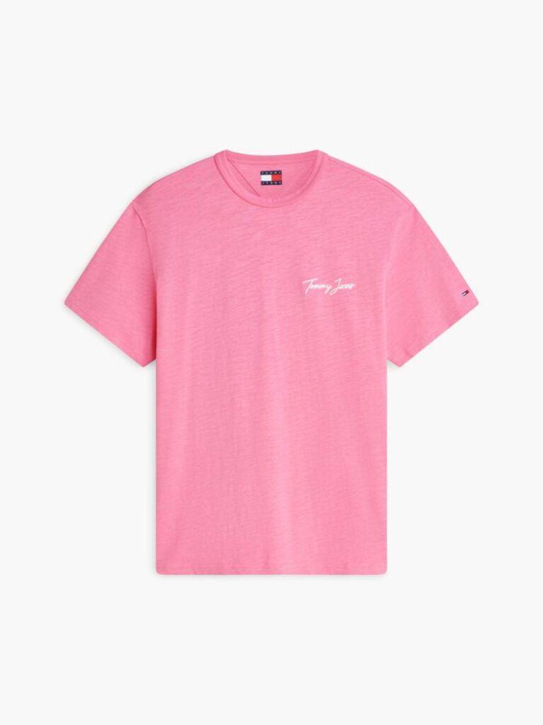 Pink Back Graphic Textured Relaxed T-Shirt  Men