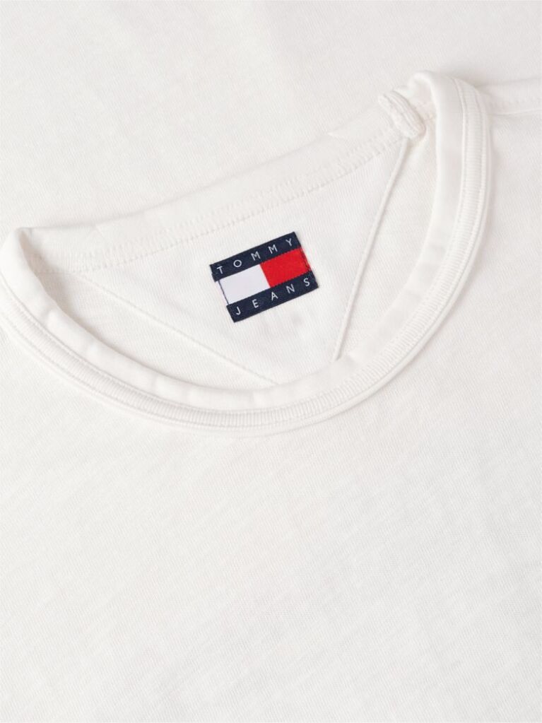 Άσπρο T-Shirt Σε Άνετη Γραμμή Με Υφή Και Σχέδιο Στην Πλάτη  Άνδρες