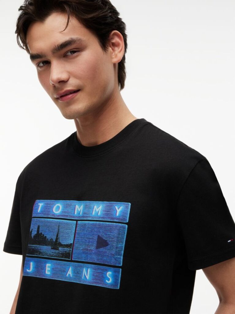 Μαύρο T-Shirt Με Σχέδιο  Άνδρες