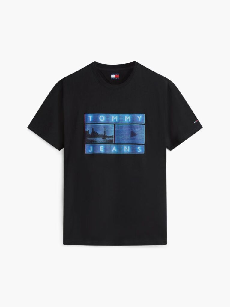 Μαύρο T-Shirt Με Σχέδιο  Άνδρες