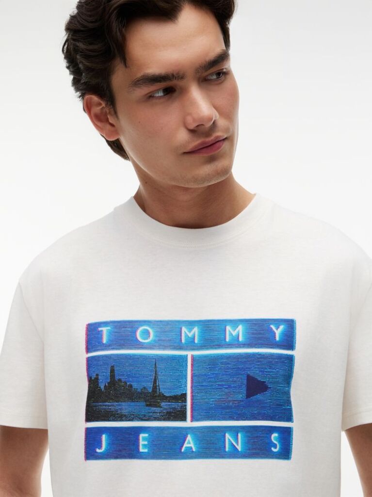 Άσπρο T-Shirt Με Σχέδιο  Άνδρες