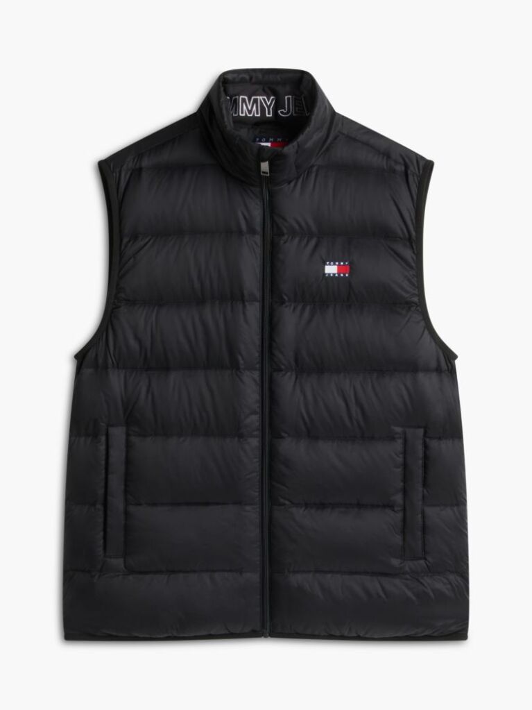 Black Lightweight Ripstop Packable Down Gilet  Men