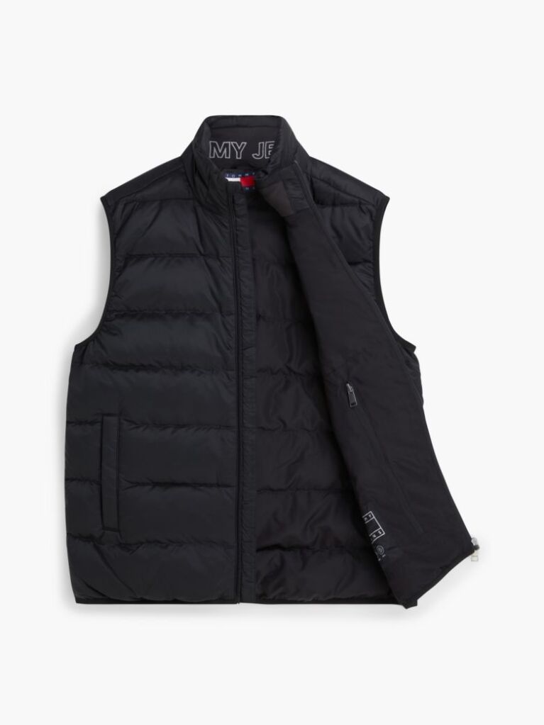 Black Lightweight Ripstop Packable Down Gilet  Men