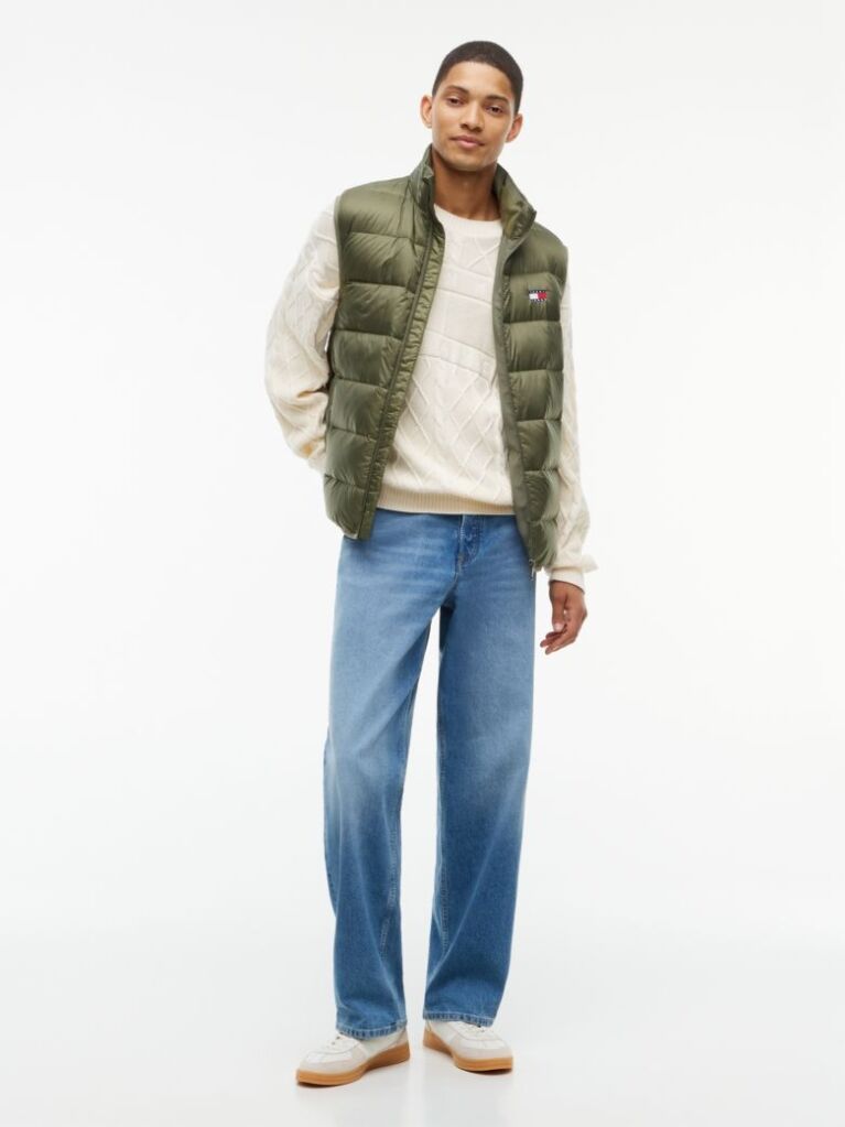 Green Lightweight Ripstop Packable Down Gilet  Men